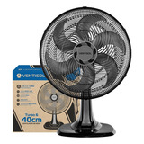 Ventilador De Mesa Oscilante 40 Cm 6 Pás Turbo Preto Ventisol 220v