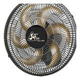 Ventilador De Parede Delta Free 40cm 150w Venti delta Bivolt Cor Da Estrutura Preto Cor Das Pás Dourado 110v 220v