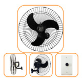 Ventilador De Parede Oscilante 60 Cm Bivolt Preto