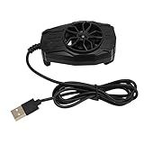 Ventilador De Radiador De Telefone  PC E ABS Cooler De Celular 5V 1A Super Silencioso Para Assistir A Vídeos  Preto 