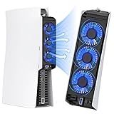 Ventilador De Resfriamento Para PS5 Com Luz LED Silencioso Para PS5 Ventilador De Resfriamento HUIJUTCHEN Para PS5 Ventilador De Resfriamento Para PlayStation 5 Ventilador Com 3 Ventiladores
