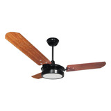 Ventilador De Teto 110v Mogno 1 1m Grande 3 Pas 3v Led 150w Material Das Pás Mdf Quantidade De Pás 3 Cor Das Pás Mogno Cor Da Estrutura Preto Diâmetro 1 1 M Voltagem 127v