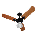 Ventilador De Teto 3 Pás New Iota Com Lustre Venti Delta Cor Da Estrutura Preto 110v