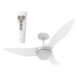 Ventilador De Teto Aliseu Terral Com 3 Pás De Policarbonato Branco Estrutura Branco 1 28m De Diâmetro 127v