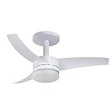 Ventilador De Teto Arno Ultimate Bivolt Branco Com 3 Pás E Controle Remoto VX13