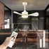 Ventilador De Teto Branco Com Controle Remoto Fansvento Led E Motor Dc 3 Pás 6 Velocidades