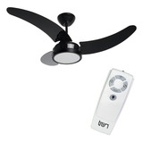 Ventilador De Teto Búzios Max Led Com Controle Remoto Tron Cor Da Estrutura Preto Cor Das Pás Branco Diâmetro 1000 Mm Quantidade De Pás 3 220v