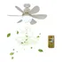 Ventilador De Teto Com Luz Led 30w 6 Pás Bivolt Silencioso Estrutura Branco Pás Branca Diâmetro 42 Cm Frequência 50 - 60hz Material Das Pás Plástico Abs 110v/220v
