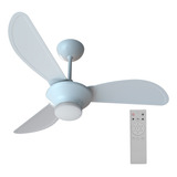 Ventilador De Teto Inverter Mistral Led 3 Pás Com Controle Remoto Ventisol Branco Bivolt