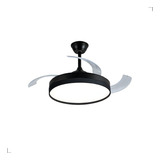 Ventilador De Teto Led Pás Retrátil Controle Remoto Bivolt Estrutura Preto Pás Transparente Diâmetro 52 Cm Frequência 60 Material Das Pás Plástico Quantidade De Pás 3 127v 220v