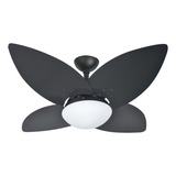 Ventilador De Teto Lótus 1025 4 Pás Mdf Controle Remoto Cor Da Estrutura Preto Com 4 Pás Preta 110v