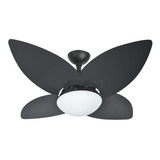 Ventilador De Teto Lótus 1025 Com 4 Pás Infinity Mdf Luxo Cor Da Estrutura Preto Com 4 Pás Preta Voltagem 110v