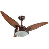 Ventilador De Teto Max 1005 Com 3 Pás Sala Luxo Silencioso Marca Infinity -110V- CHOCOLATE COM PÁS MOGNO-