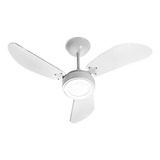 Ventilador De Teto New Cristal Light Led 6000k 3 Pás Economiq Cor Das Pás Branco Cor Da Estrutura Branco Voltagem 110v