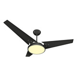 Ventilador De Teto Ventex Itacaré Com Painel Led Branco Que Cor Das Pás Preto preto 127v