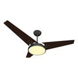 Ventilador De Teto Ventex Itacaré Com Painel Led Branco Que Cor Das Pás Preto tabaco 127v