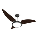 Ventilador De Teto Ventex Maragogi Painel Led Branco Frio 24 Cor Das Pás Preto tabaco Voltagem 127v