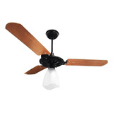 Ventilador De Teto Ventex Yris Com 3 Pás De Madeira Mogno Estrutura Preto mogno 101 5cm De Diâmetro 220v
