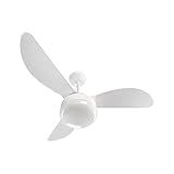 Ventilador De Teto Ventisol Fenix Branco 3 Pás Cv3 02 Lâmpadas Led Inclusas 220v