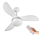 Ventilador De Teto Ventisol Fênix Branco Silver Inverter Controle Remoto- 02 Lâmpadas Led Inclusas - Bivolt