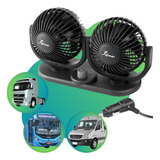 Ventilador Duplo Automotivo Caminhão 24v Ajustável Painel