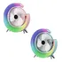 Ventilador Elétrico Colorido Rgb De Mesa Com Design Confort Cor Rosa