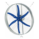 Ventilador Para Aviário 100cm 6 Pás Estrutura Galvanizado cinza Pás Azul Diâmetro 100 Cm Frequência 60hz Material Das Pás Nylon Com Fibra De Vidro Monofasico 110v 220v