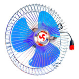 Ventilador Para Barco Carro Caminhão Automotivo 12v 22 Cm Estrutura Azul Pás Azul Material Das Pás Plástico Quantidade De Pás 3