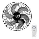 Ventilador Parede Tufão 50cm Biv Loren Sid + Controle Remoto Cor Da Estrutura Preto Cor Das Pás Cinza Diâmetro 50 Cm Material Das Pás Plástico Quantidade De Pás 6 110v/220v