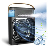 Ventilador Portatil 3 Velocidades Led Umidificador Ar Estrutura Preto Diâmetro 20 Cm Material Das Pás Plástico Bivolt