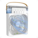 Ventilador Portátil Com Iluminação Umidificador Climatizador Cor Da Estrutura Verde Diâmetro 25 Cm Material Das Pás Plástico Quantidade De Pás 3 110v 220v