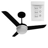 VENTILADOR TETO ALISEU ALISCLEAN PRETO CONTROLE PAREDE 127V