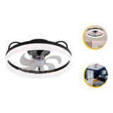 Ventilador Teto Importado Bluetooth Led 3 Cores Pás Transp