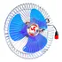 Ventilador Top Reforçado Resistente 12v 20cm Refrescar Carro Estrutura Prateado Pás Azul Diâmetro 20 Cm Material Das Pás Plástico Quantidade De Pás 3
