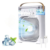 Ventilador Umidificador Climatizador De Ar Com Iluminação Cor Branco