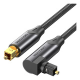 Vention Cabo Óptico Áudio 90o Fibra Toslink Spdif 1 5m