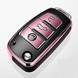 Venus David TPU Car Key Case Cover Apto Para Audi A1 A3 A4 A5 A6 A7 A8 Quattro Q3 Q5 Q7 R8 Allroad C5 C6 Tt S3 S5 S6 S4 Rs5 Rs6 2003 2015 Rosa