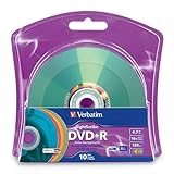 Verbatim 16 DVD R LightScribe Mídia Em Branco De Cores Sortidas 4 7 GB 120 Min Pacote Com 10 96941 