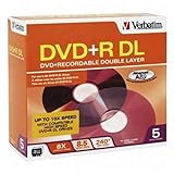 Verbatim 95311 Verbatim 8X DVD R Mídia De Camada Dupla 5 Pacotes De DVD R Dl 8X 8 5 Gb