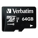 Verbatim Cartão De Memória Premium MicroSDXC De 64 GB Com Adaptador UHS I V10 U1 Classe 10 44084 