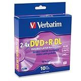 Verbatim Disco DVD Gravável De Camada Dupla De 8 5 GB 2 4 X 95166 Mais R DL Eixo De 10 Discos Descontinuado Pelo Fabricante 