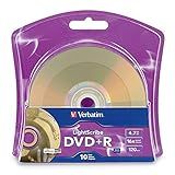 Verbatim Lightscribe 10 Unidades De Mídia Em Branco Dvd+r - Impressão A Laser Diretamente No Disco (96943) - 4,7 Gb/120 Min