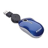 Verbatim Mini Mouse óptico Usb-a Com Fio – Plug & Play Mouse De Viagem Pequeno Com Fio – Azul 98616