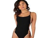 Verdusa Body Feminino Sem Mangas Com Decote Em U E Alças Nas Costas Preto X Small
