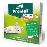 Vermifugo Drontal Spot On Gatos 0 35ml Até 2 5kg