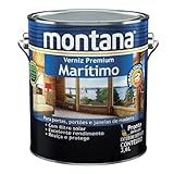 Verniz Marítimo Natural Fosco 3 6L Proteção UV Para Madeira Montana