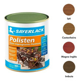 Verniz Polisten Sayerlack Stain 900ml Madeira Acabamento Acetinado Cor Castanheira