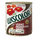 Verniz Tingidor Lukscolor 900ml Madeira Filtro Solar Acabamento Brilhante Cor Mogno
