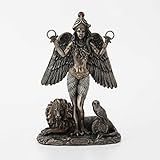 Veronese Design Ishtar A Rainha Do Céu Mesopotâmica Resina Fundida A Frio Escultura De Bronze Antigo Acabamento Em Bronze Decoração Wiccana Presentes Pagãos