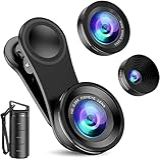 [versão Atualizada]criacr Lente Da Câmera Do Telefone Celular , Kit De Lentes De Telefone Celular 3 Em 1 Para Iphone, Samsung, Lente 180°fisheye + Lente 0.6x Wide Angle +15x Macro Lente, Para Iphone 7 Plus, 8, E Most Smartphones